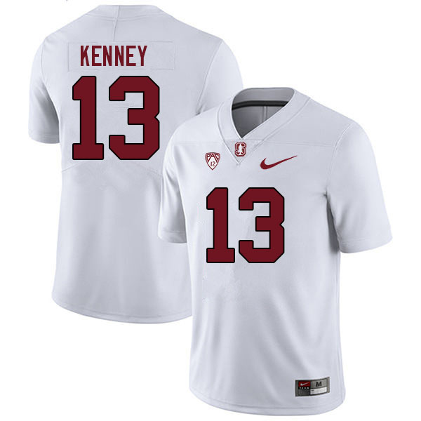 Men #13 Emmet Kenney Stanford Cardinal College Football Jerseys Sale-White